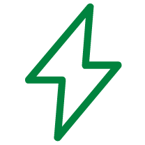 Grünes Icon für Elektro von Steirertech.